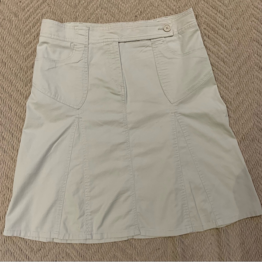 TOMMY HILFIGER | 10 | khaki denim flare skirt